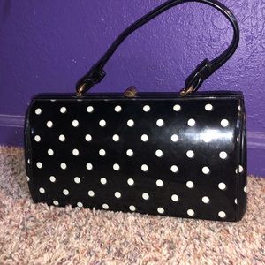 Vintage hard polka dot purse.